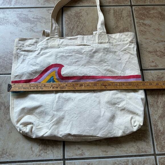 Madewell Insider Canvas Tote With Rainbow Wave‎ 19.5" x 16.75" - Picture 9 of 10